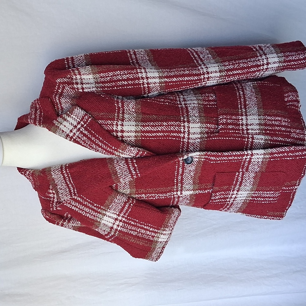 Forever 21 Vintage Red Plaid Women's Blazer Size L
